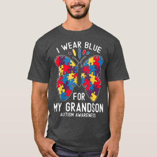 I Wear Blue For My Grandson Autism Awareness Grand T-Shirt