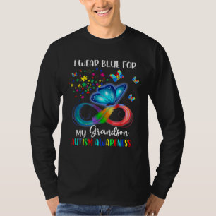 I Wear Blue For My Grandson Autism Awareness Grand T-Shirt
