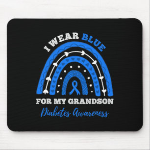 I Wear Blue For My Grandson T1d Type 1 Diabetes Aw Mouse Pad