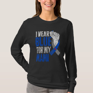 I Wear Blue For My Mami Diabetes Awareness Ribbon T-Shirt