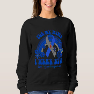 I Wear Blue For My Mimi Diabetes Awareness Ribbon Sweatshirt