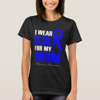 I Wear Blue For My Mum Alopecia Feather  T-Shirt