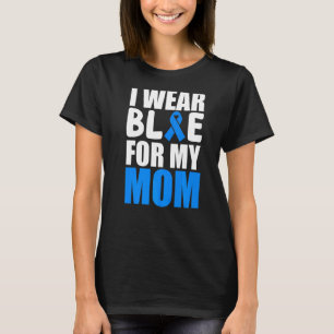 I Wear Blue For My Mum Autism Awareness Ribbon T-Shirt