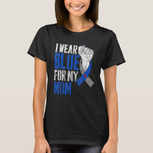 I Wear Blue For My Mum Diabetes Awareness Ribbon T-Shirt