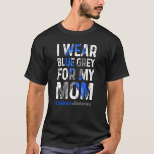 I Wear Blue For My Mum Diabetes Awareness T-Shirt