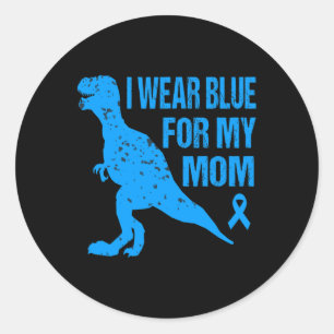 I Wear Blue For My Mum Diabetes Awareness Toddler  Classic Round Sticker