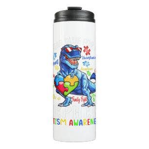 I Wear Blue For My Nephew Autism Awareness Thermal Tumbler
