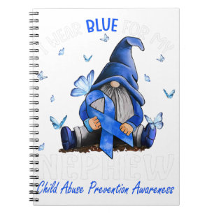 I Wear Blue For My Nephew Child Abuse Prevention Notebook