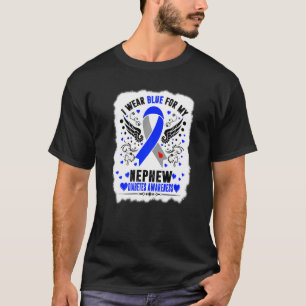 I Wear Blue For My Nephew Diabetes Awareness Month T-Shirt