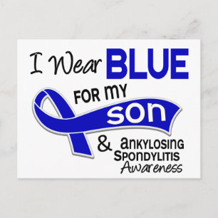 I Wear Blue For My Son 42 Ankylosing Spondylitis Postcard