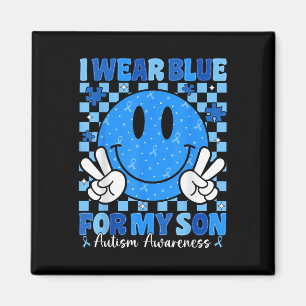 I Wear Blue For My Son Autism Awareness Mum Dad Au Magnet