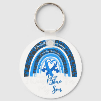 I Wear Blue For My Son Diabetes Awareness Month Gi Key Ring