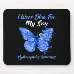 I Wear Blue For My Son Hydrocephalus Awareness  Mouse Pad