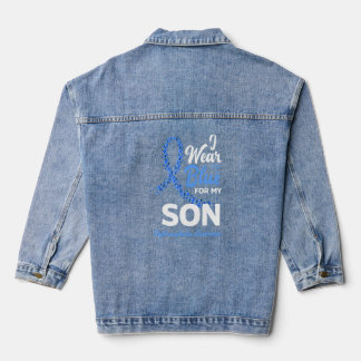 I Wear Blue For My Son Mum Dad Hydrocephalus Aware Denim Jacket