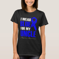 I Wear Blue For My Uncle Alopecia Feather