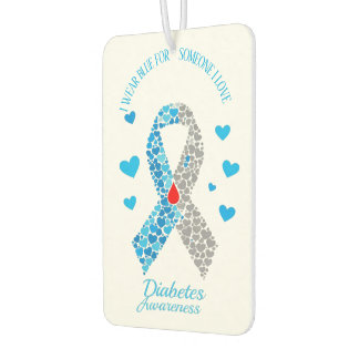 I Wear Blue For Someone I Love Diabetes Awareness Car Air Freshener