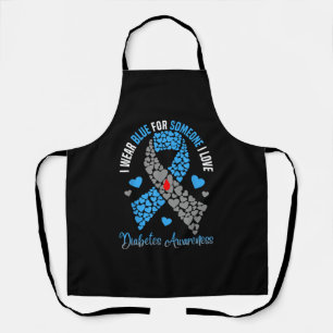 I Wear Blue For Someone I Love Type 1 Diabetes Awa Apron