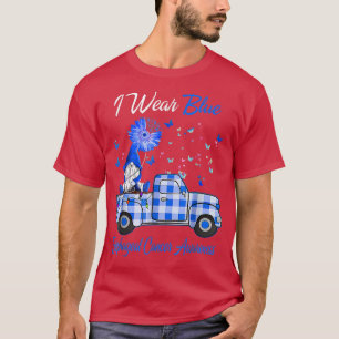 I Wear Blue Gnome Truck Oesophageal Cancer Awarene T-Shirt