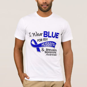 I Wear Blue Husband 42 Ankylosing Spondylitis AS T-Shirt