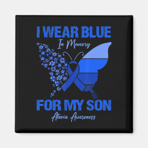 I Wear Blue In Memory For My Son Ataxia Awareness Magnet