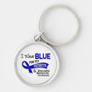 I Wear Blue Patients 42 Ankylosing Spondylitis Key Ring