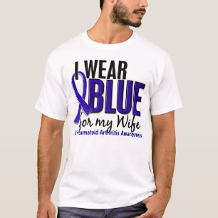 I Wear Blue Wife 10 Rheumatoid Arthritis RA T-Shirt