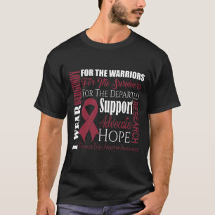 I Wear Burgundy For Brain Aneurysm Awareness Survi T-Shirt