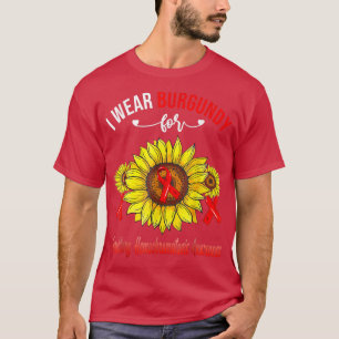 I Wear Burgundy For Hereditary Hemochromatosis Awa T-Shirt
