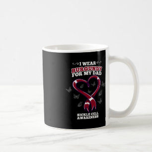 I Wear Burgundy For My Dad Sickle Cell Awareness 5 Coffee Mug
