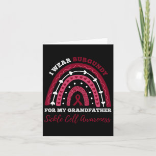 I Wear Burgundy For My Grandfather Sickle Cell Awa Card