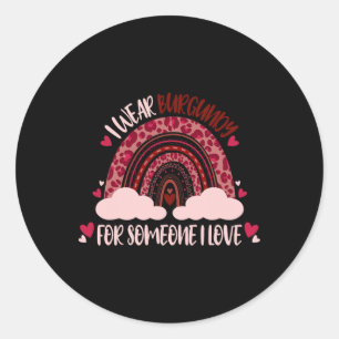 I Wear Burgundy For Someone I Love Sickle Cell Awa Classic Round Sticker