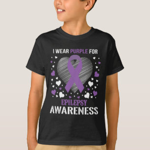 I Wear Epilepsy Awareness Supporter Ribbon  T-Shirt