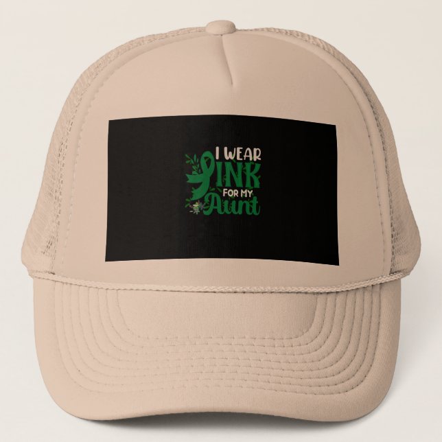 i wear fink for my aunt trucker hat (Front)