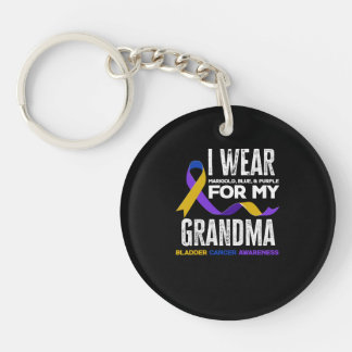I Wear For My Grandma Bladder Cancer Awareness Key Ring