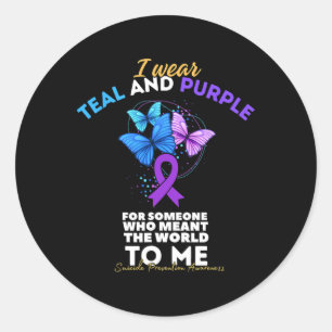 I Wear For Someone Who Meant World Mental Health A Classic Round Sticker