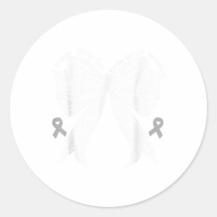 I Wear Gary For Brain Tumour Awareness Month For W Classic Round Sticker