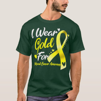 I Wear Gold For Childhood Cancer Awareness For Men T-Shirt