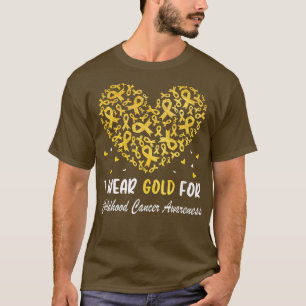 I Wear Gold For Childhood Cancer Awareness Golden T-Shirt