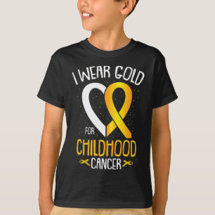 I Wear Gold For Childhood Cancer Awareness Warrior T-Shirt