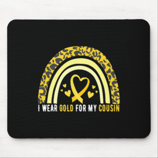 I Wear Gold For My Cousin Childhood Cancer Awarene Mouse Pad