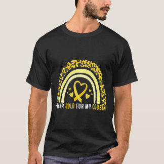 I Wear Gold For My Cousin Childhood Cancer Awarene T-Shirt