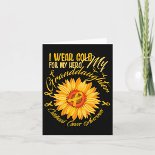 I Wear Gold For My Granddaughter Childhood Cancer Card
