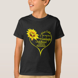 I Wear Gold For My Granddaughter Childhood Cancer T-Shirt
