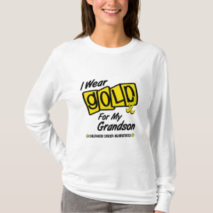 I Wear Gold For My GRANDSON 8 T-Shirt