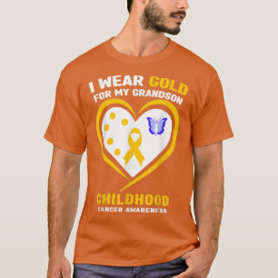 I Wear Gold For My Grandson Childhood Cancer Aware T-Shirt