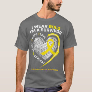 I Wear Gold I'm A Survivor Kids Childhood Cancer A T-Shirt