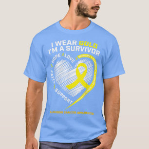 I Wear Gold I'm A Survivor Kids Childhood Cancer A T-Shirt