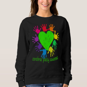 I Wear Green For Cerebral Palsy Awareness Rainbow Sweatshirt