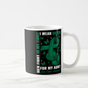 I Wear Green For My Aunt Liver Cancer Awareness Bo Coffee Mug