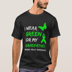 I Wear Green For My Grandfather Cerebral Palsy Rib T-Shirt